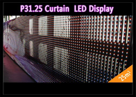 Transparent See - Through Curtain IP 65 , Rental LED Media Facade for Advertising